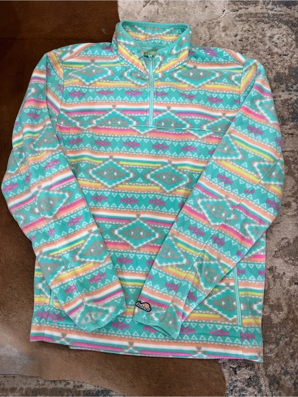 Chubbies The Flame Commander Mens XXL ¼ Zip Fleece Pullover Aztec